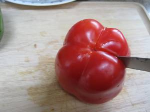 Slicing a bell pepper 003