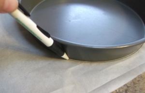 Lining pans with parchment