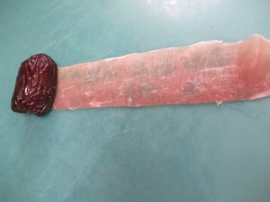 Bleu Cheese Stuffed Dates Wrapped in Prosciutto 032