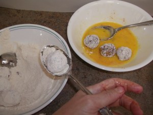 Beet and goat cheese arancini 017